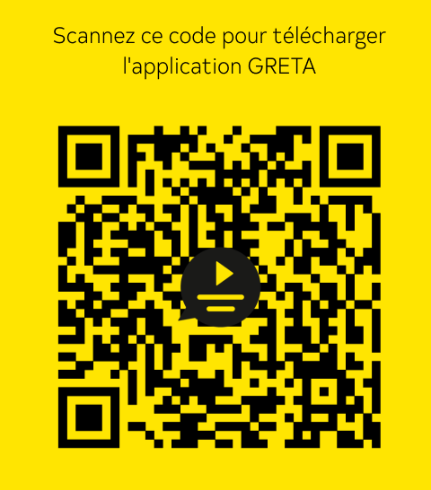 Scannez ce QR code pour télécharger l'application GRETA
